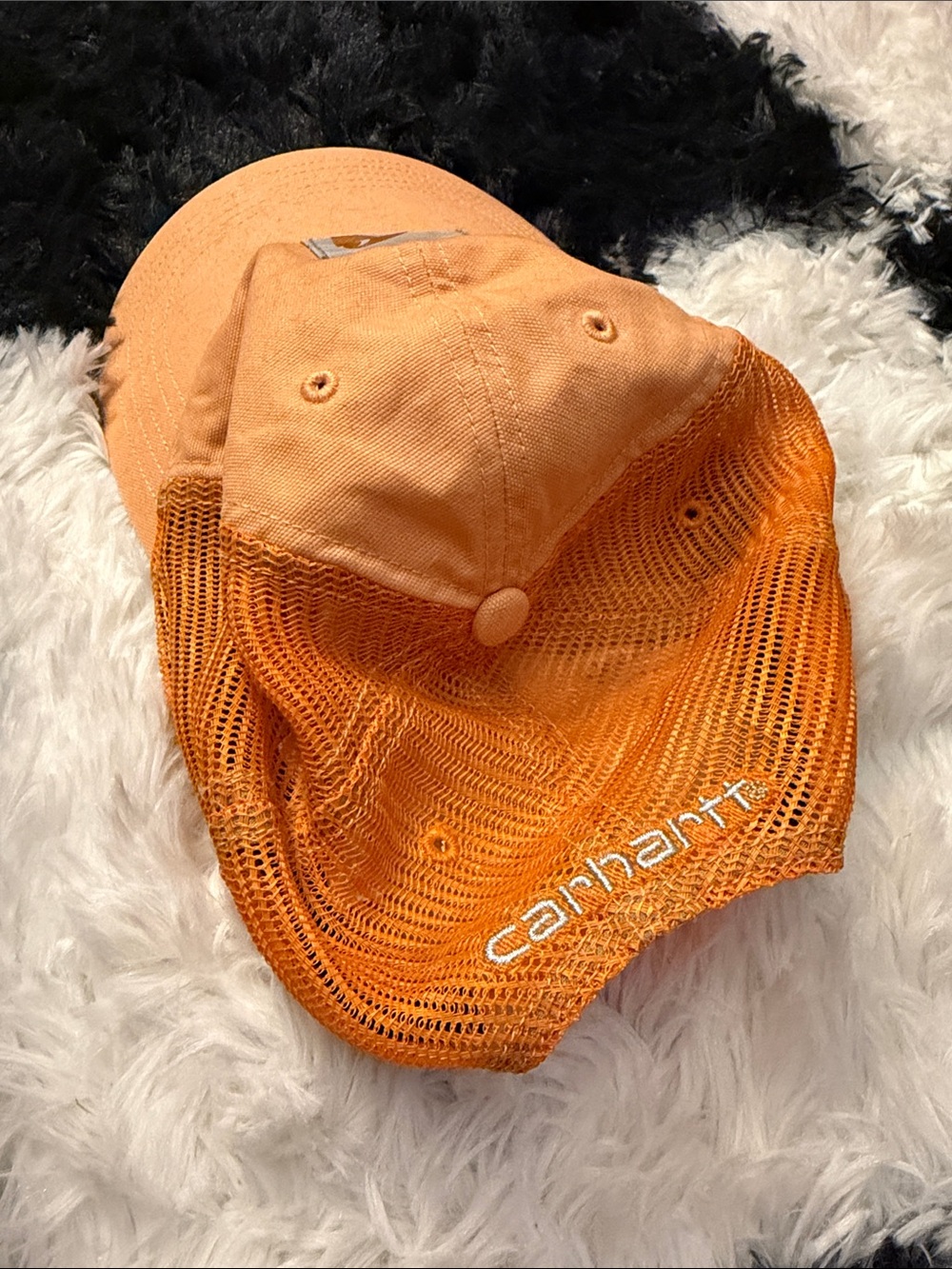 Carhartt Orange Mesh Back Cap View 2